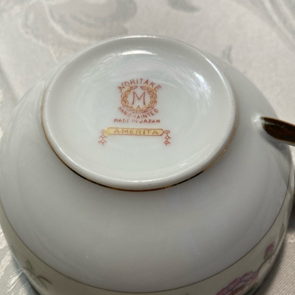 NORITAKE America pattern translucent porcelain cup/saucer $20 - Picture 5 of 8